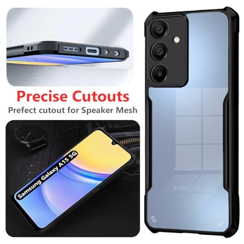 Image of RRTBZ Camera Protection Shockproof Clear Back Bumper Eagle Back Case Cover PC+TPU Compatible with Vivo T4x 5G / iQOO Z10x 5G -Black