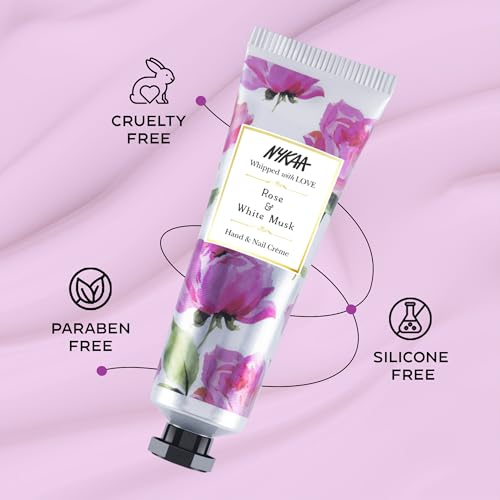 Image of Nykaa Rose & White Musk Hand & Nail Creme 30ml