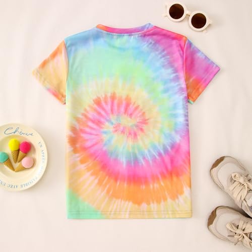 Image of Its Me Hi Im The Birthday Girl Shirts Kid Girl Birthday T-Shirt Outfit B-Day Party Tie Dye Short Sleeve Tee Top 6-12Y