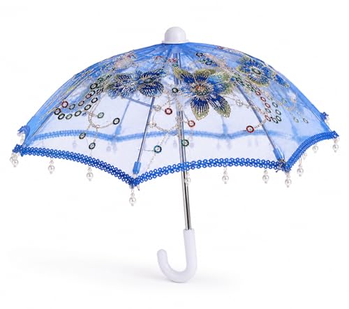 Image of Decorative Umbrella for Ladoo Gopal Ji, Traditional Temple Decor, Umbrella /Chhata /Chaata for Laddu Gopal Ji Decorative Chatri for God Idol -Best for Gifting & Home Temple (Pack 1)