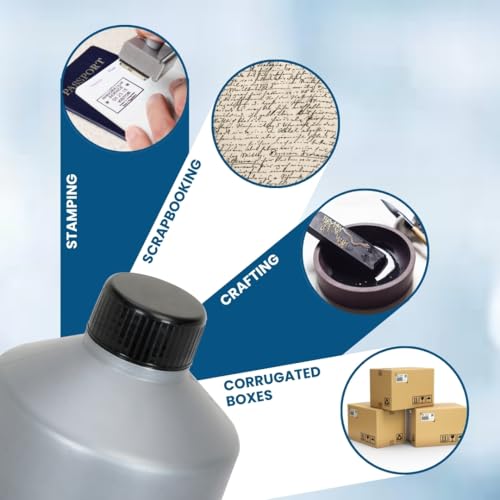 Image of SMART PACK Porous Ink for Generic Name of Coding Machine Material | Paper, Fabric, Wood, Water-Based Ink | Color for Absorbent Surfaces | Pack of 2 Black Color 2 Liter