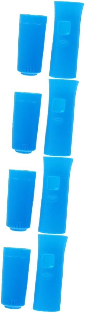 FAVOMOTO 4sets Full Silicone Microphone Protector Cover Durable -Slip Silicone Sleeve for Mic Handle for Ktv Stage Performances and Home Parties