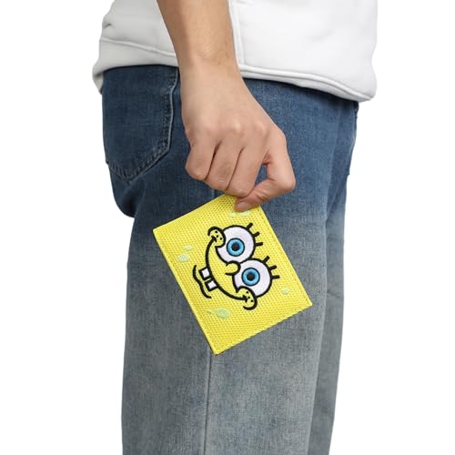 Portefeuille à deux volets Bob l'éponge jaune en taille unique