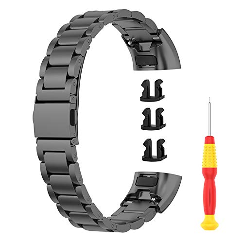HUAWEI用 Band 4 pro/Band 3 pro/Band 3用 交換バンド ベルト スマートウォッチバンド ステンレス製 SOOYEEH 5色可選 金属ベルト 耐衝撃 防汗 ビジネス風 装着簡単 調整ツールも付き