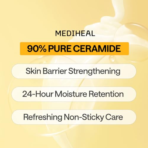 Image of MEDIHEAL Ceramide Essential Mask Moisture Barrier (1 Sheet) Korean Hydrating Sheet Mask with 90% Pure Ceramide Liposome Technology for Deep Moisture, Skin Barrier Repair, Dry Skin Care, Soothing K-Beauty Facial Mask