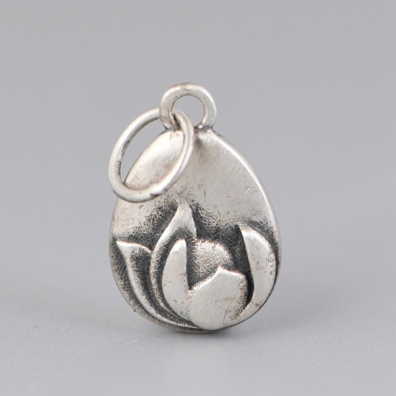 Collier argent 925 anti-ternissement chaîne de pull longue goutte d'eau relief - 2