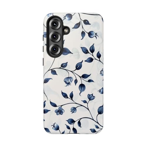 Coque Galaxy S25 Plus fleurs bleues vigne protection rigide