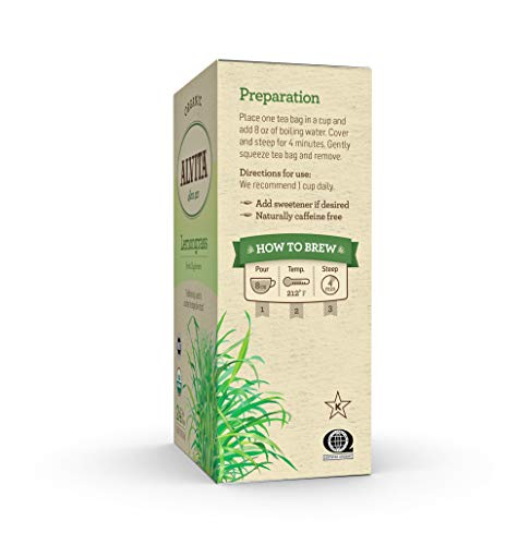 Alvita Organic Lemongrass Herbal Tea - Made With Premium Quality Organic Lemongrass, And Vibrant Citrus Flavor And Aroma, 24 Tea Bags #TOP5