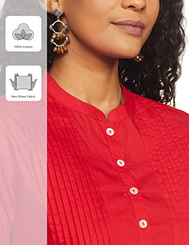 Image of Amazon Brand - Myx Women Cotton Regular Fit Short Kurti (Available in Plus Sizes)
