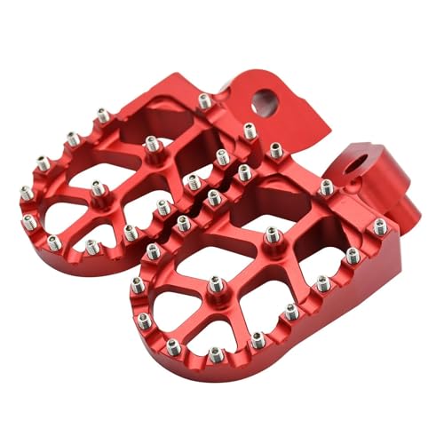 �o�C�N�p�X�e�b�v�t�b�g�y�O WR250F WR400F WR426F WR450F WR250R WR250X 1999-2022 YZ250F YZ450F CNC�A���~�t�b�g�y�O�y�_���p(Red)