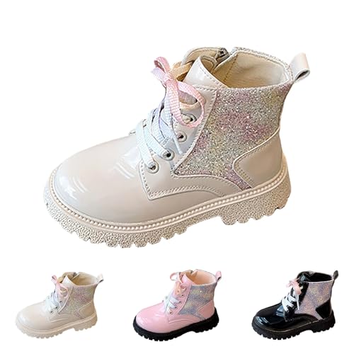 IWIHMIV Toddler Girl Ankle Boots Outdoor Non Slip Kids Ankle Boots With Side Zipper Fashion Dress Short Booties3