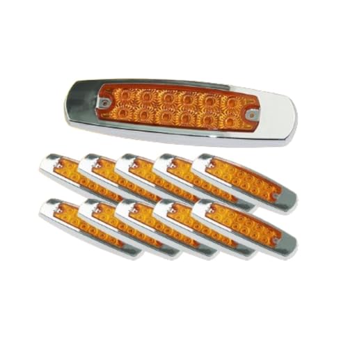 Amazon | MOTOR POWER オレンジ LED サイドマーカー 10個セット メッキ