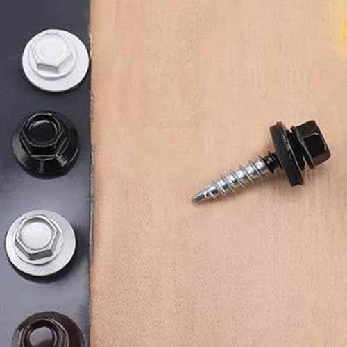 Tornillos de techo impermeables con arandela de goma para instalar paneles de metal 5