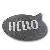 ✔ Medidas: 57x75x1.5 cm KOOK TIME Koko Doormats Felpudo para Entrada de Casa Original, Modelo Hello, Fibra de Coco y PVC, 57x75 cm …