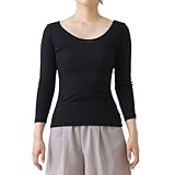 素肌ドライ 汗取りインナー 8分袖 レディース シャツ 脇汗パッド付き 吸汗速乾 薄手 綿混 涼感 肌に優しい 長袖 春夏 婦人用 下着 LS lsl awp L9820T-E