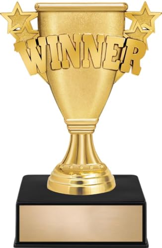 Crown Awards 6" Achievement Winner Cup Trophy On Luxury Black Base