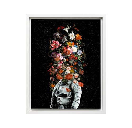 Monem Art Floral Astronaut Print - Surreal Botanical Space Art