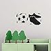Zykang Naklejka na ścianę piłka nożna buty gimnastyczne naklejka na ścianę dekoracja sport zdejmowane tatuaże ścienne młoda dekoracja pomieszczenia naklejka DIY plakat 80 x 45 cm
