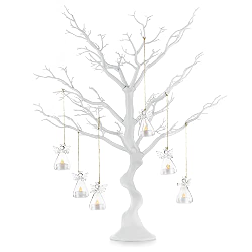 NUPTIO Artificial Tree Centerpiece, 30 inches White, Manzanita Tree Decorative Branch for Weddings...