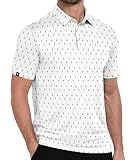 ZITY Mens Print Polo Shirts Short Sleeve Moisture Wicking Shirts for Men Golf Tennis Daily Casual Collared T-Shirt Golf tee 2XL