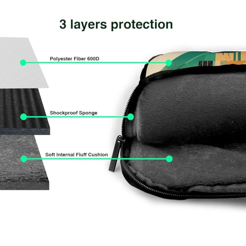 Sac ordinateur portable à dessin vert pour vos trajets urbains - 7