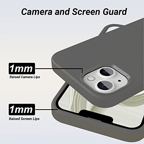 Image of LIRAMARK Liquid Silicone Soft Back Cover Case for Apple iPhone 13 Mini (5.4 Inch) (Grey)