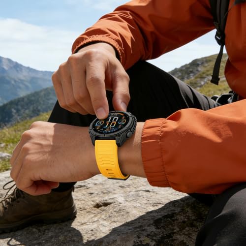 Image of 26mm Quickfit Silicone Watch Bands Compatible with Garmin Fenix 8 Pro /quatix 8 51mm /Fenix 7X /7X Pro /6X /6X Pro /5X /5X Plus /3 HR /Enduro 3 2 /Descent Mk3i 51mm /Mk2i /Tactix 8 /7 pro /epix Pro 51MM