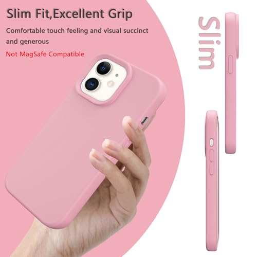 Image of iPhone 11 Case Silicone,Soft Microfiber Lining(Rose Pink)