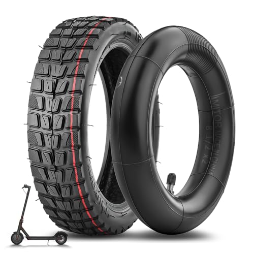 Amitor E Scooter Reifen 8 1/2 mit Reifen und Schlauch, Rutschfest & Verschleißfest 50/75-6.1 Reifen für Xiaomi M365 Pro 2 1S Elektro Scooter, 8 1/2 x2 E Scooter Schlauch + Reifen, 8.5 Zoll Ersatzräder