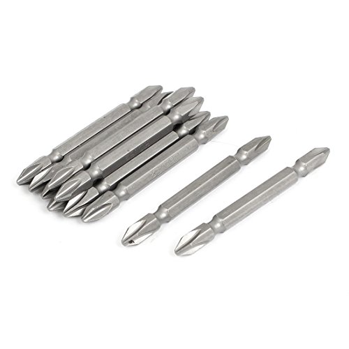 Aexit 1/4' '�Z�p�V�����N75mm����PH2�_�u���G���hS2�v���X�h���C�o�[�r�b�g10��(1/4' 'tige hexagonale 75 mn longueur PH2 embouts double tournevis S2 10pcs