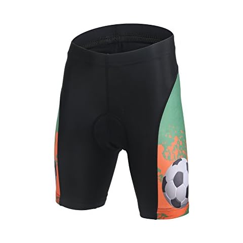 LSHEL Kinder Cartoon Radtrikot Kurzarm Jungen Mädchen Radhose mit Sitzpolster, Radhose-Fußball, 122/128(Herstellergröße: L) Cover