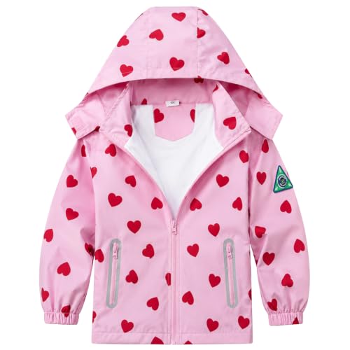 Image of Boys Rain Jacket with Detachable Hood Lightweight Raincoats for Kids