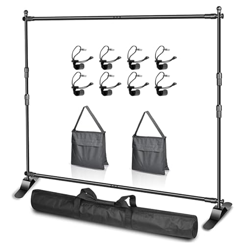 Support toile de fond photo 2,4 x 2,4 m EMART avec sac de transport