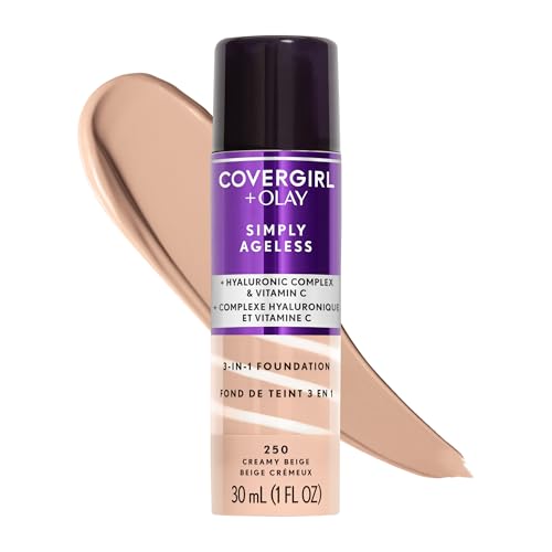 COVERGIRL & Olay Simply Ageless 3-in-1 Liquid Primer, Matte, 1 fl oz