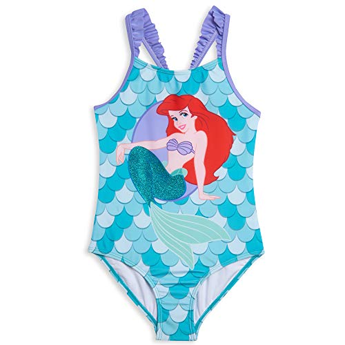 Disney Little Mermaid Ariel Toddler Girls One Piece Bathing Suit Aqua 4T