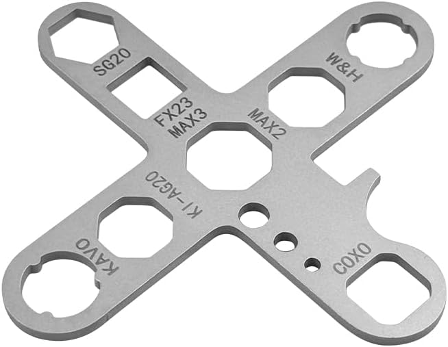 Dental Turbine Handpiece Wrench, Dental Remove Back Cover Wrench for Dental Turbine Handpiece Implant Motor Spanner Tool Cartridge Rotor Repair Tool (A Style)