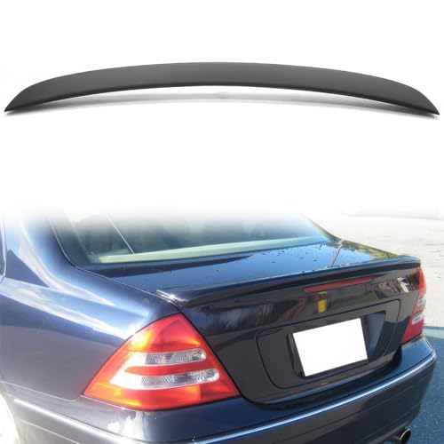 HYPER GLORY Rear Trunk Spoiler Wing, Compatible with 2001-2007 Mercedes Benz C-Class W203 Sedan, AMG Style Matte Black ABS Tail Trunk Lip Spoiler Boot Lid, 1PC