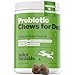 Probiotics for Dogs - 4 Billion CFU's, Digestive Enzymes, Prebiotics - Dog Allergies, Diarrhea, Bad Dog Breath, Constipation, Gas, Yeast, Hot Spots - Made in USA, Chicken - 120 Grain Free Soft Chews