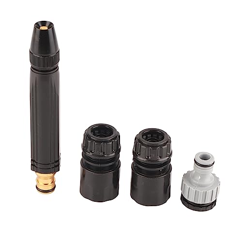 Hose Nozzle, G1/2 Engineering Plastic High Pressure Spray Water Hose Nozzle with Aluminum Alloy PVC Joint for Car Washing and Lawn Care