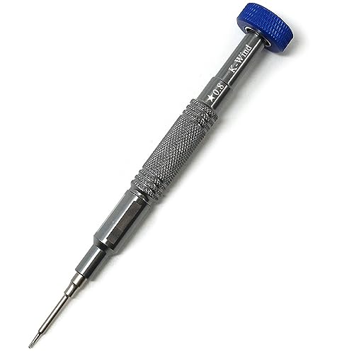 Precision Pentalobe Screwdriver P2 Compatible with iPhone, Star-Shape 0.8mm Screwdriver, Magnetic, Rotation Cap, S2 Steel Tip, Aluminum Alloy