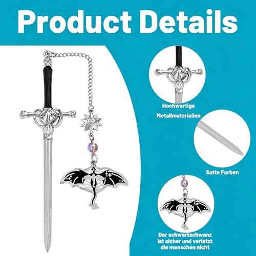 Image of Metal Bookmark,Silver Stegosaurus Bookmark for Books, Metal Book Mark with Dragon Design, Reading Accessories for Book Lovers Students Teachers