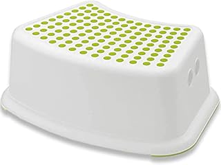 Step Stool for Kids, Non Slip Plastic Booster Foot Step Stool, Toddlers Stool For Potty Training, Sturdy Durable Children Stepping Stool for Bathroom, Kitchen, Washing Hands, Brushing Teeth (Green)