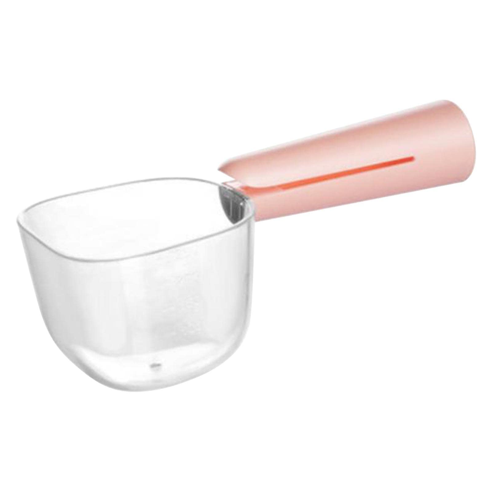 Bavokon Pink Pet Food Scoop | Clear Measuring Cup For Puppies - Convenient Scoops For Dry Dogs And Cats Food, Small Pet Feeding Supplies