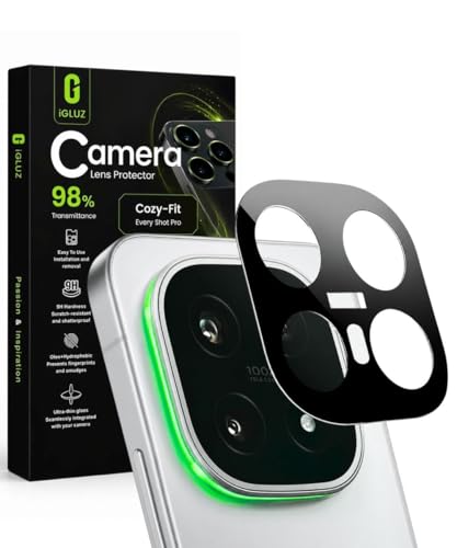 Image of iGluz Back Camera Glass Protector for iQOO 15 5G (Pack of 1) | 3D Premium Tempered Glass Camera Lens Protector Guard | Ultra Clear HD | Anti Scratch | Easy Installation | Case Friendly | Black