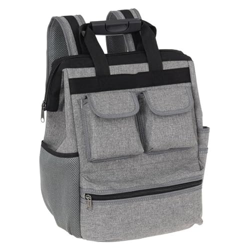Oxford Cloth Electrician Elevator Repair Belt Hardware Tool Storage Large Capacity Travel Shoulder Backpack Tool Backpack(Grey)