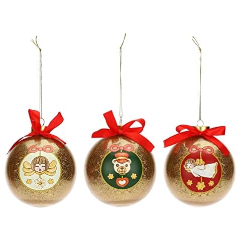 THUN - Juego de 3 Bolas para árbol de Navidad Doradas Cover