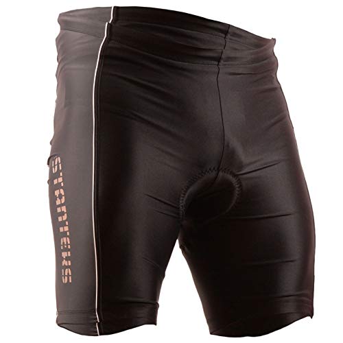 Short de cyclisme court sans bretelles, avec rembourrage Coolmax SR0041, noir/rouge, FR: 54/56 Cover