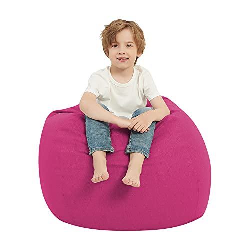 Langla-Shades Bean Bag Chair Cover, Indoor Outdoor Beanbag Seat Sofa without Filling, Rose Red, 80cm x 90cm - Image 2