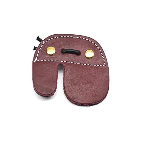 Windfulogo Cow Leather Archery Finger Tab Protector Cover