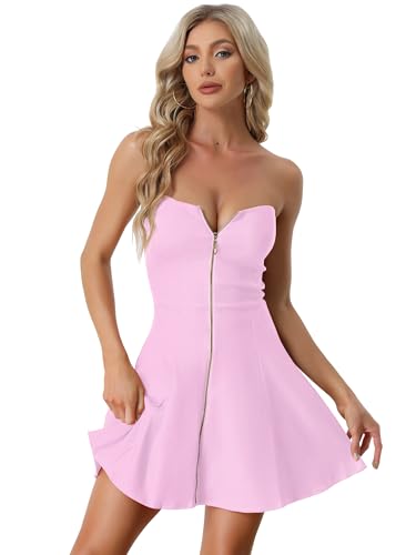 Image of Allegra K Women's Sexy Strapless Party Dress Sweetheart Neck Sleeveless Mini Tube Top Dresses
